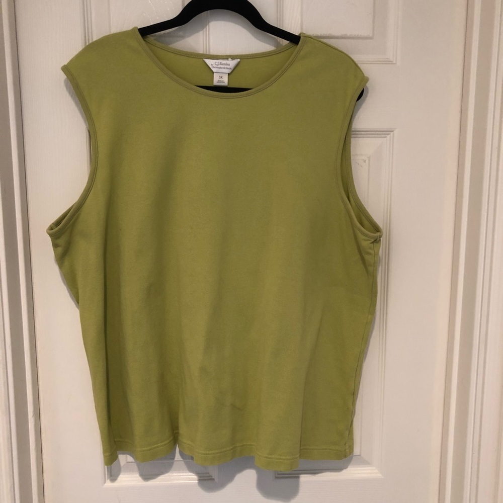 Lime Green Sleeveless Top by CJ Banks